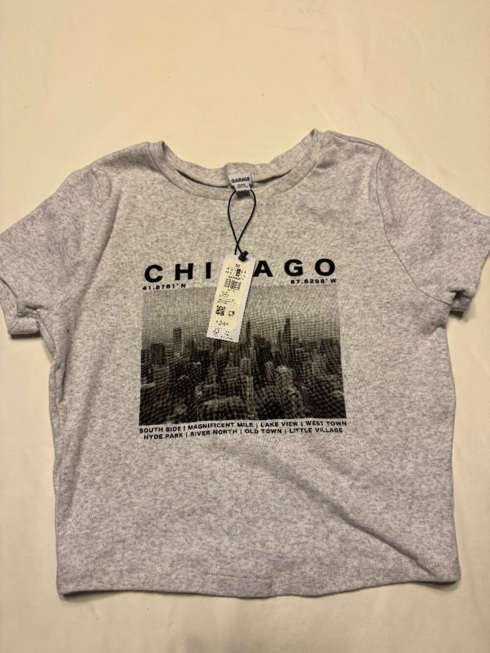 Garage Heather Gray Chicago Skyline Tee